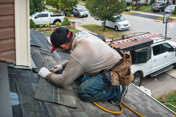 Professional Roofing technician working in South Boston, VA
